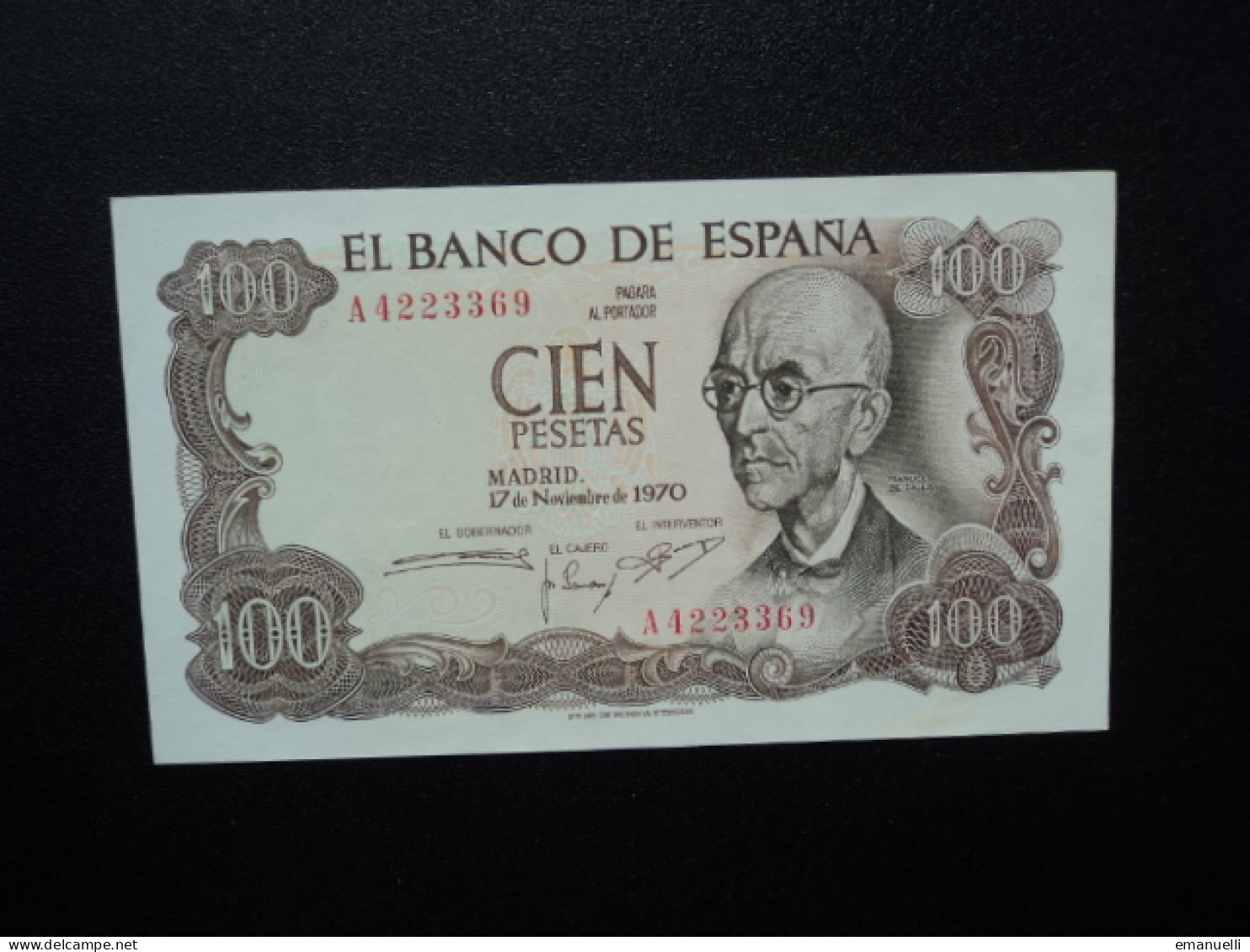 ESPAGNE : 100 PESETAS   19.17.11.1970       CB 177 / P 152a     SUP+  * - 100 Pesetas