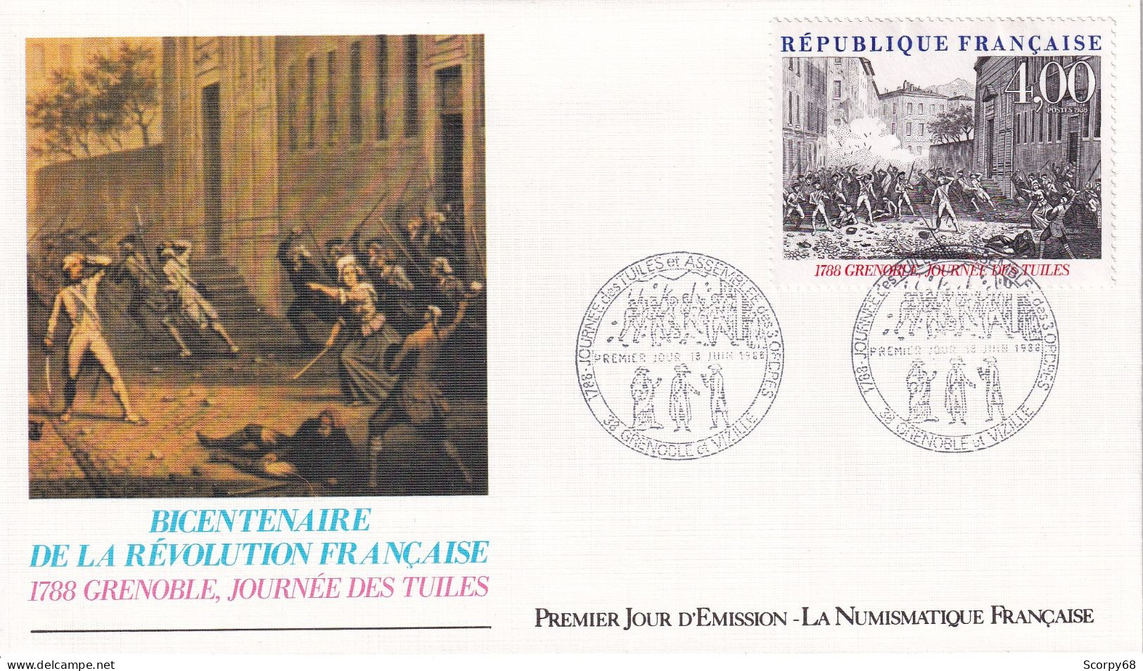 FDC 18/06/1988: Bicentenaire De La Révolution Française - PHILEXFRANCE 1989 - 2 FDC - Y&T N° 2538A - 1980-1989