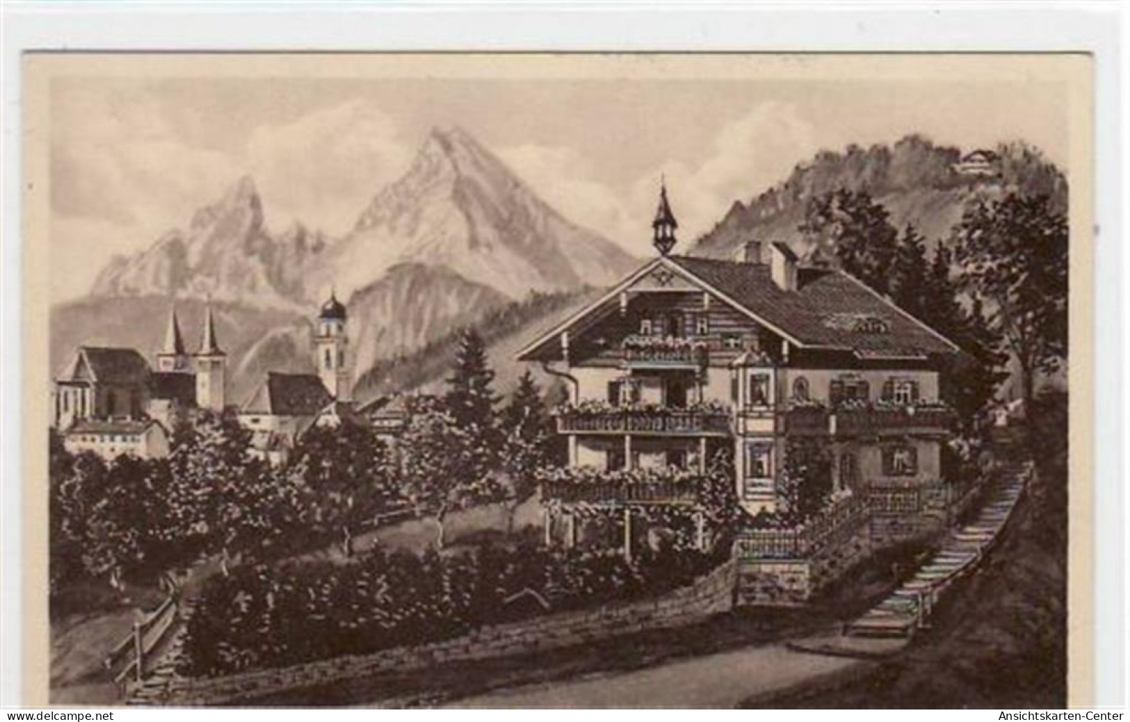 39046606 - Berchtesgaden, Kuenstlerkarte Mit Villa Creszentia, Verlag Pernat Ungelaufen  Top Erhaltung. - Berchtesgaden