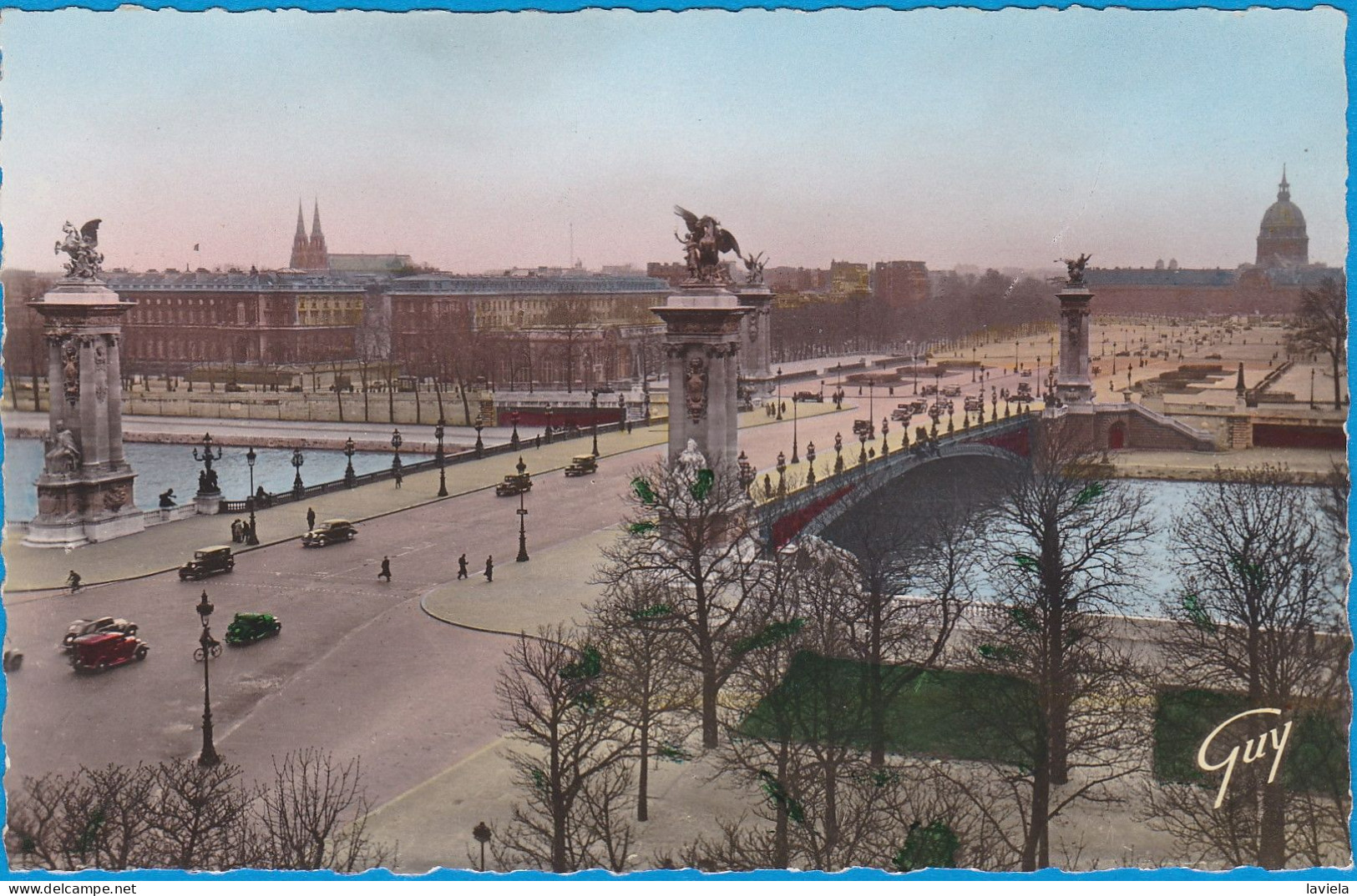 75 PARIS 7e - Le Pont Alexandre III Et L'esplanade Des Invalides - Circulée 1953 - Brücken