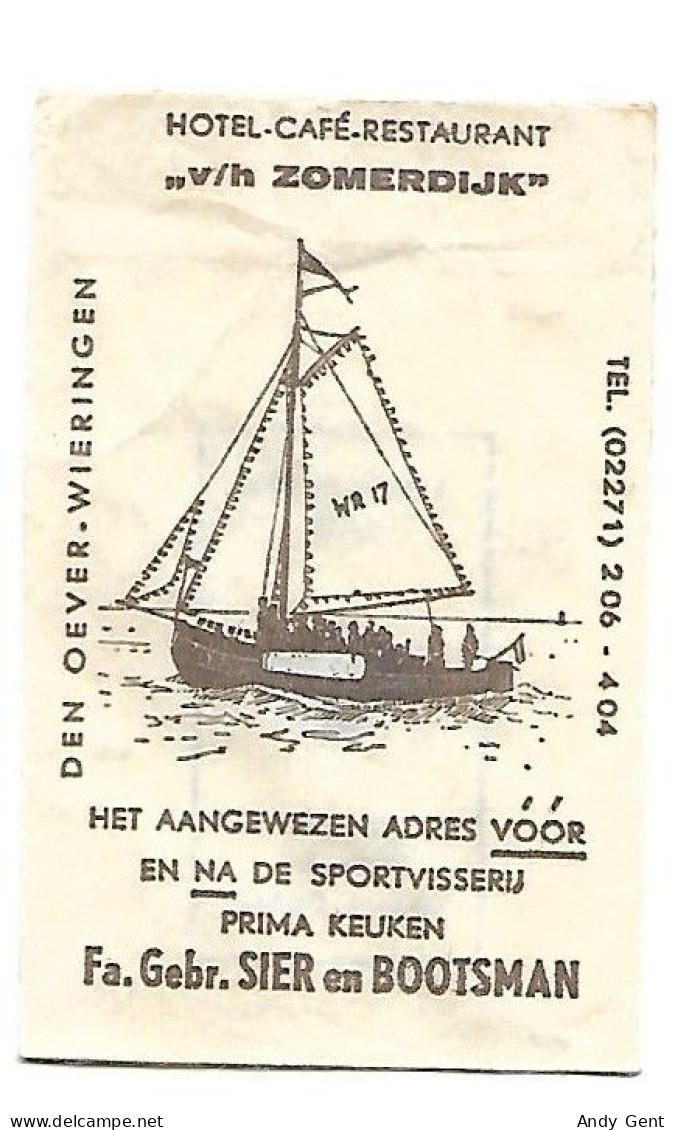 #13 Sachet De Sucre / Hotel Cafe Zomerdijk Holland Sport Visserij - Azúcar