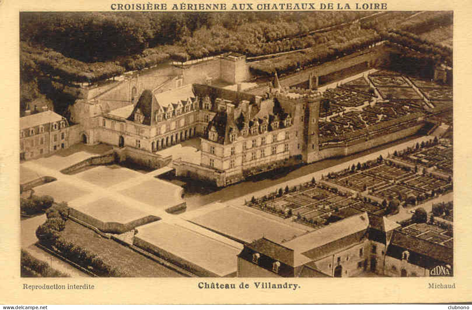 CPA - VILLANDRY - LE CHATEAU - VUE AERIENNE - Sonstige & Ohne Zuordnung