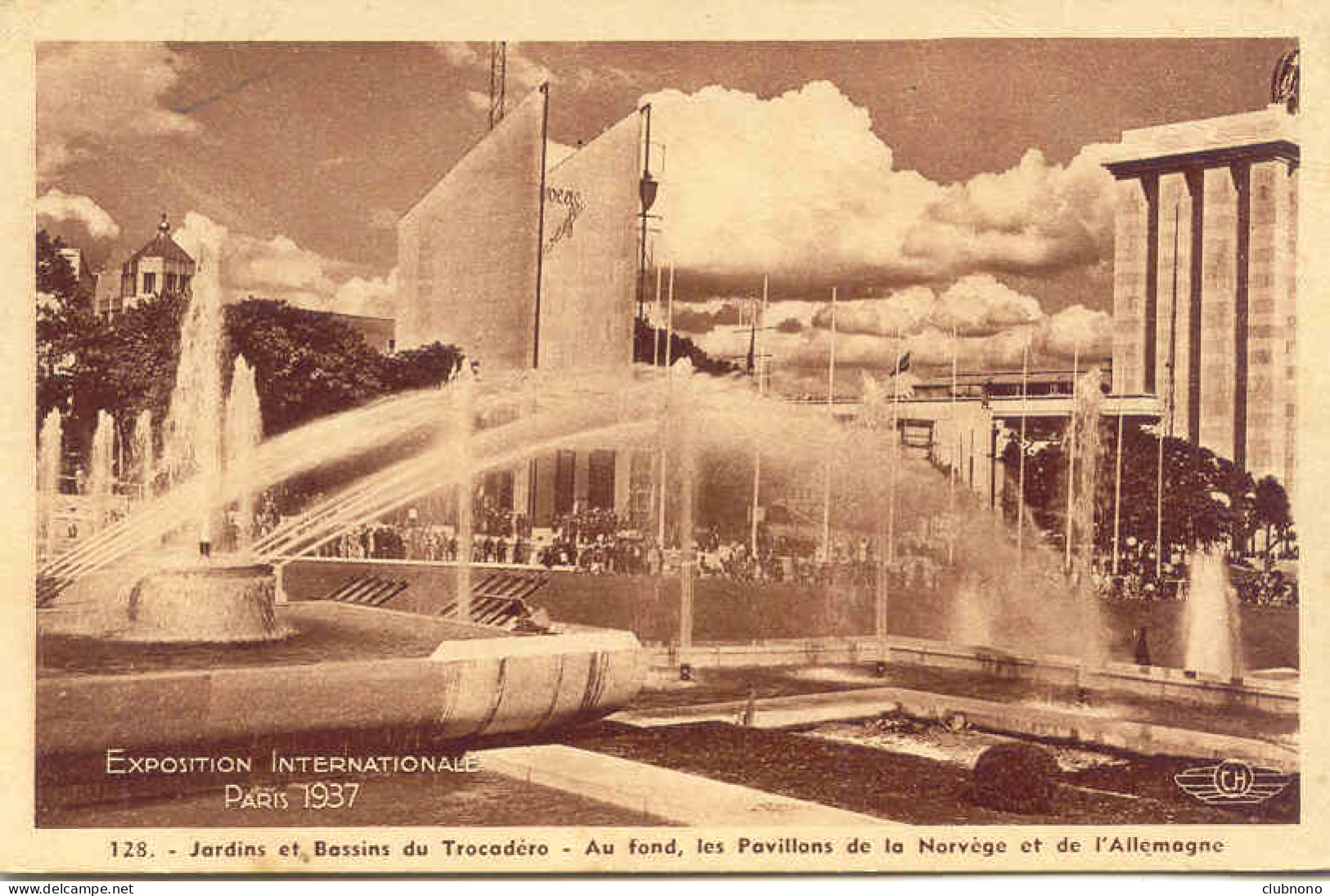 CPA - PARIS - EXPO INTle 1937 - JARDINS ET BASSINS DU TROCADERO - Mostre