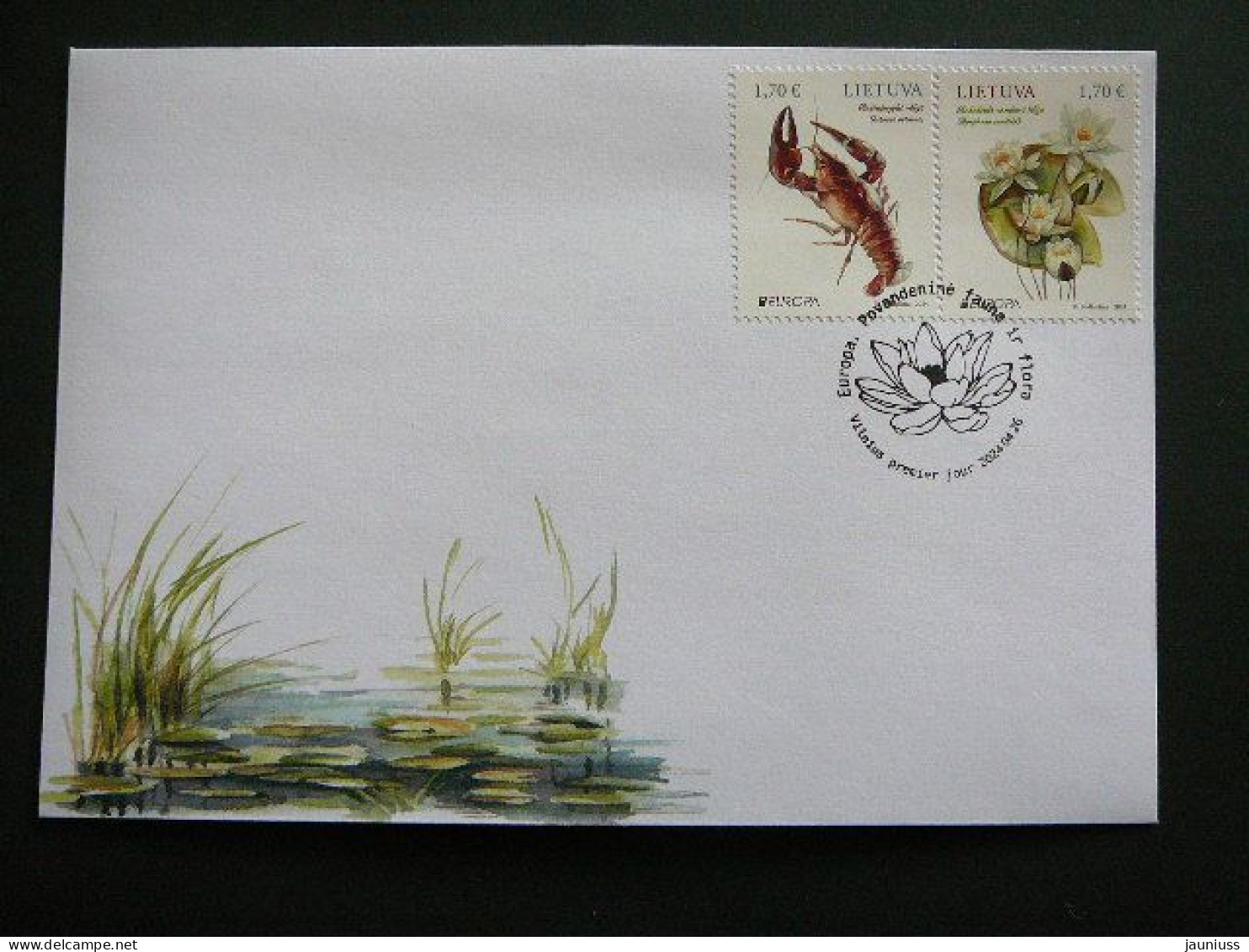 FDC - Europa CEPT. Crayfish, Water Lily # Lietuva Litauen Lituanie Litouwen Lithuania # 2024 MNH #2 - Lituania