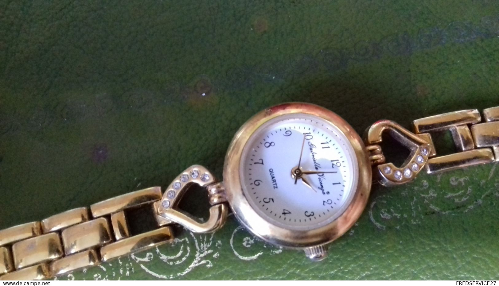 B18 / MONTRE GABRIELLE  VIZENZA  COULEUR OR ET PIERRE - Watches: Old