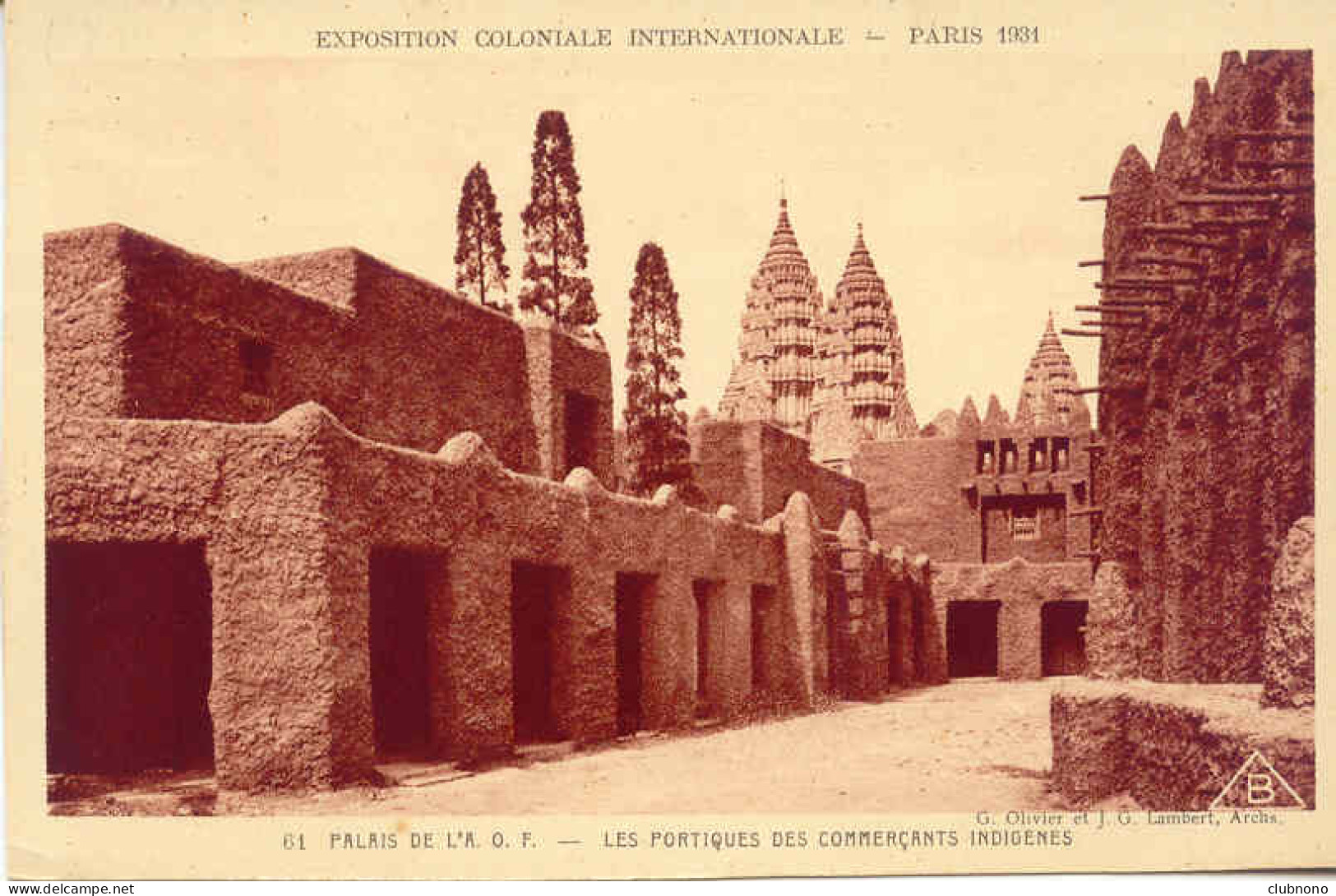 CPA - PARIS - EXPO INTle 1931 - A.O.F - PORTIQUE DES COMMERCANTS INDIGENES - Mostre