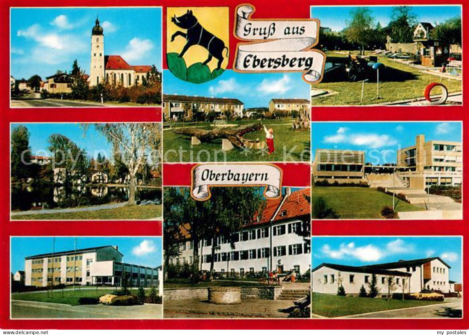 73671462 Ebersberg Oberbayern Kirche Park Minigolf Weiher Teilansichten Ebersber - Ebersberg