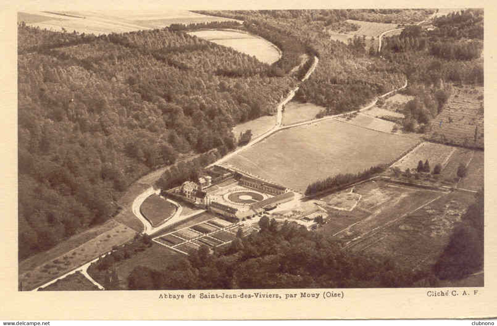 CPA - MOUY - ABBAYE ST JEAN DES VIVIERS (CLICHE Cie AERIENNE FRANCAISE) - Mouy