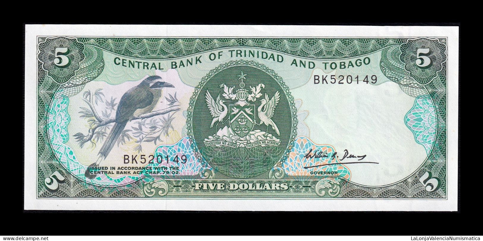 Trinidad & Tobago 5 Dólares L.1985 Pick 37b Sc Unc - Trinidad & Tobago