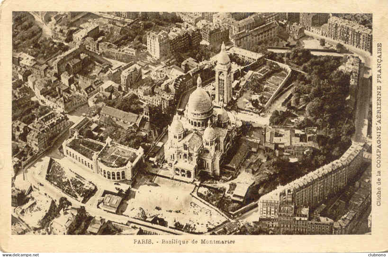 CPA - PARIS - BASILIQUE DE MONTMARTRE (CLICHE Cie AERIENNE FRANCAISE) - Sacré Coeur