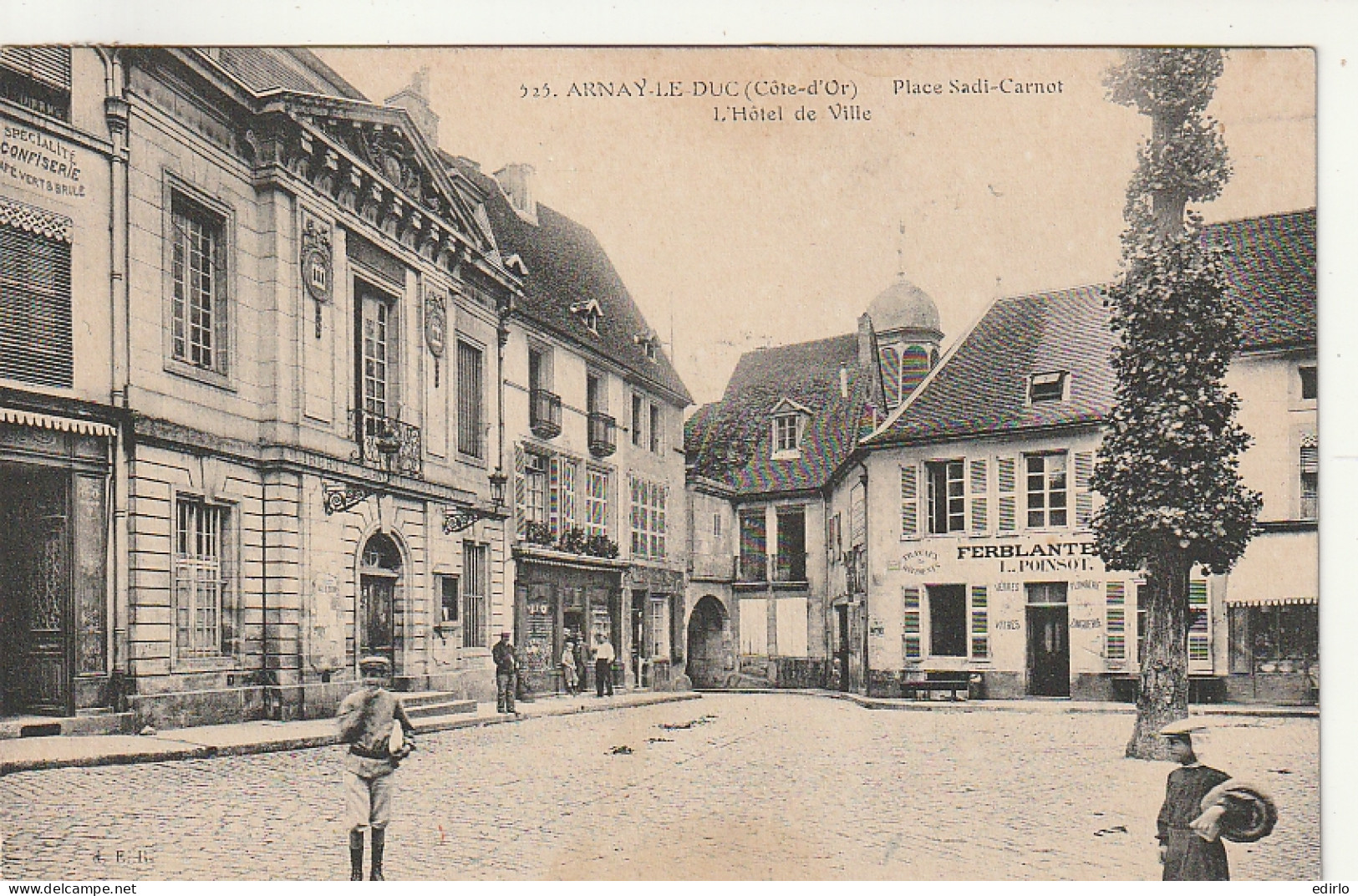 ***  21 *** ARNAY LE DUC  Place Sadi Carnot L'hôtel De Ville  Timbrée TTB  - Arnay Le Duc