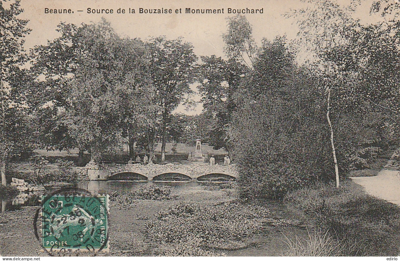 ***  21 *** BEAUNE   Source De La Bouzaise  Et Monument Bouchard  TTB    - Beaune