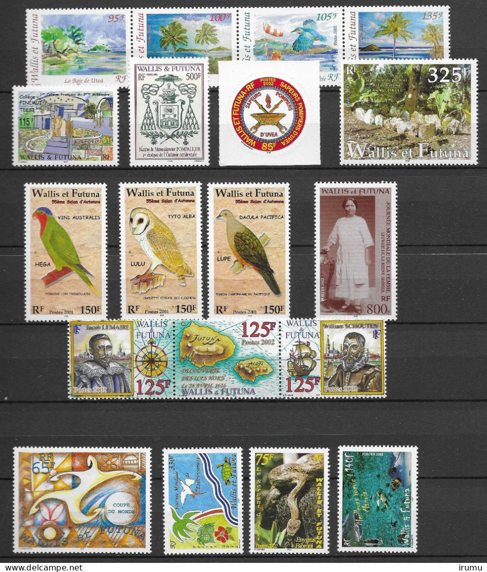 Wallis & Futuna 2002 **, Côte 83 EUR (SN 2881) - Unused Stamps