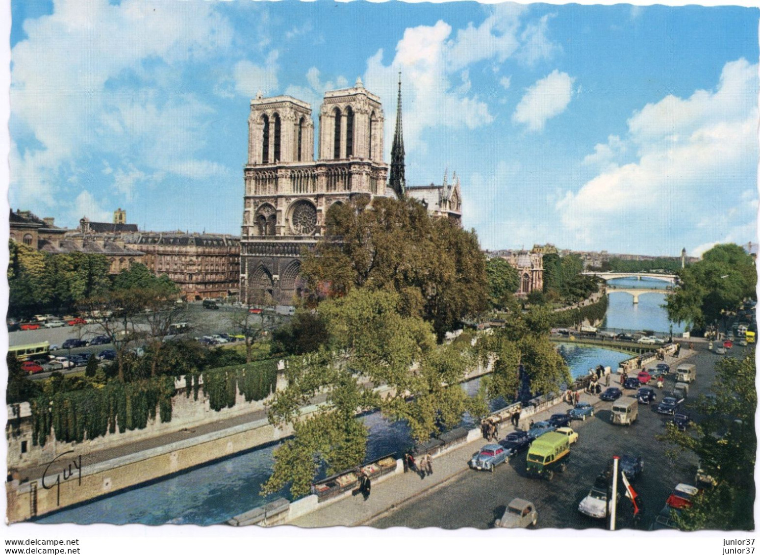 Paris,Notre Dame, Voitures, Automobiles Citroen HY - Notre Dame Von Paris
