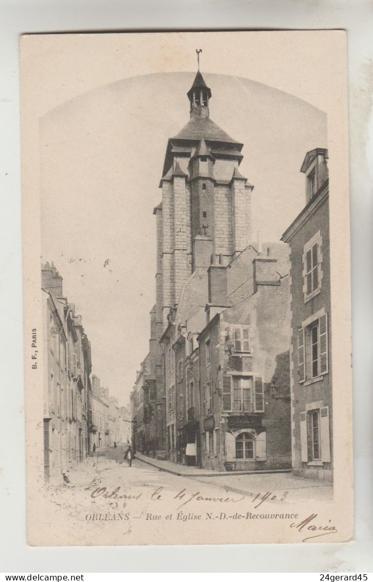 CPA PIONNIERE ORLEANS (Loiret) - Rue Et Eglise Notre Dame De La Recouvrance - Orleans