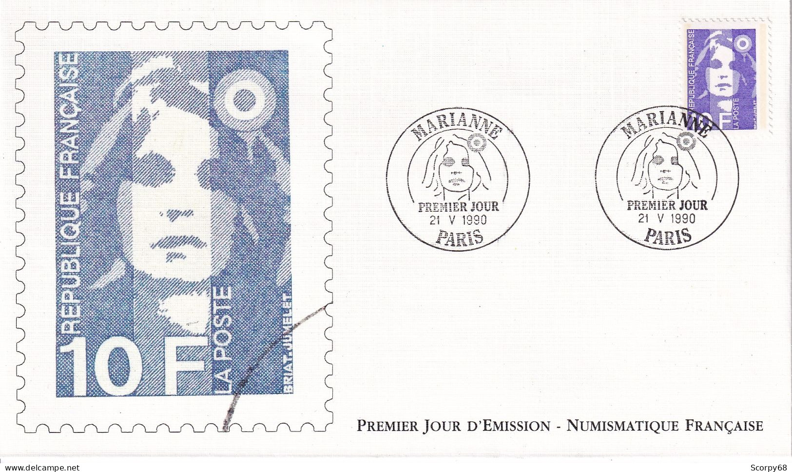 FDC 21/05/1990: Marianne - Y&T N° 2626 - 1990-1999