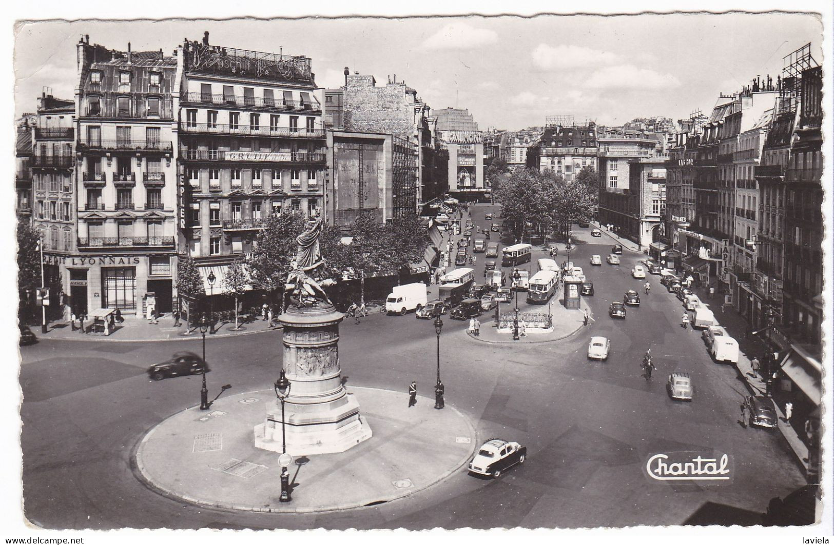 75 PARIS 17e - Place Clichy - Circulée 1953 - Distrito: 17