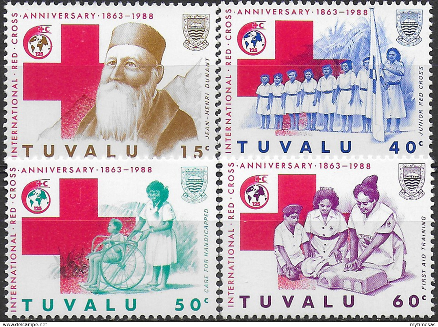 1988 Tuvalu International Red Cross 4v. MNH SG. N. 518/21 - Otros & Sin Clasificación