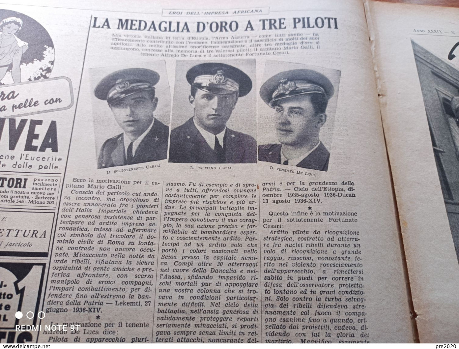 DOMENICA DEL CORRIERE 1937 IL DUCE A VENEZIA GALATINA SESTO SAN GIOVANNI ILLASI - Other & Unclassified