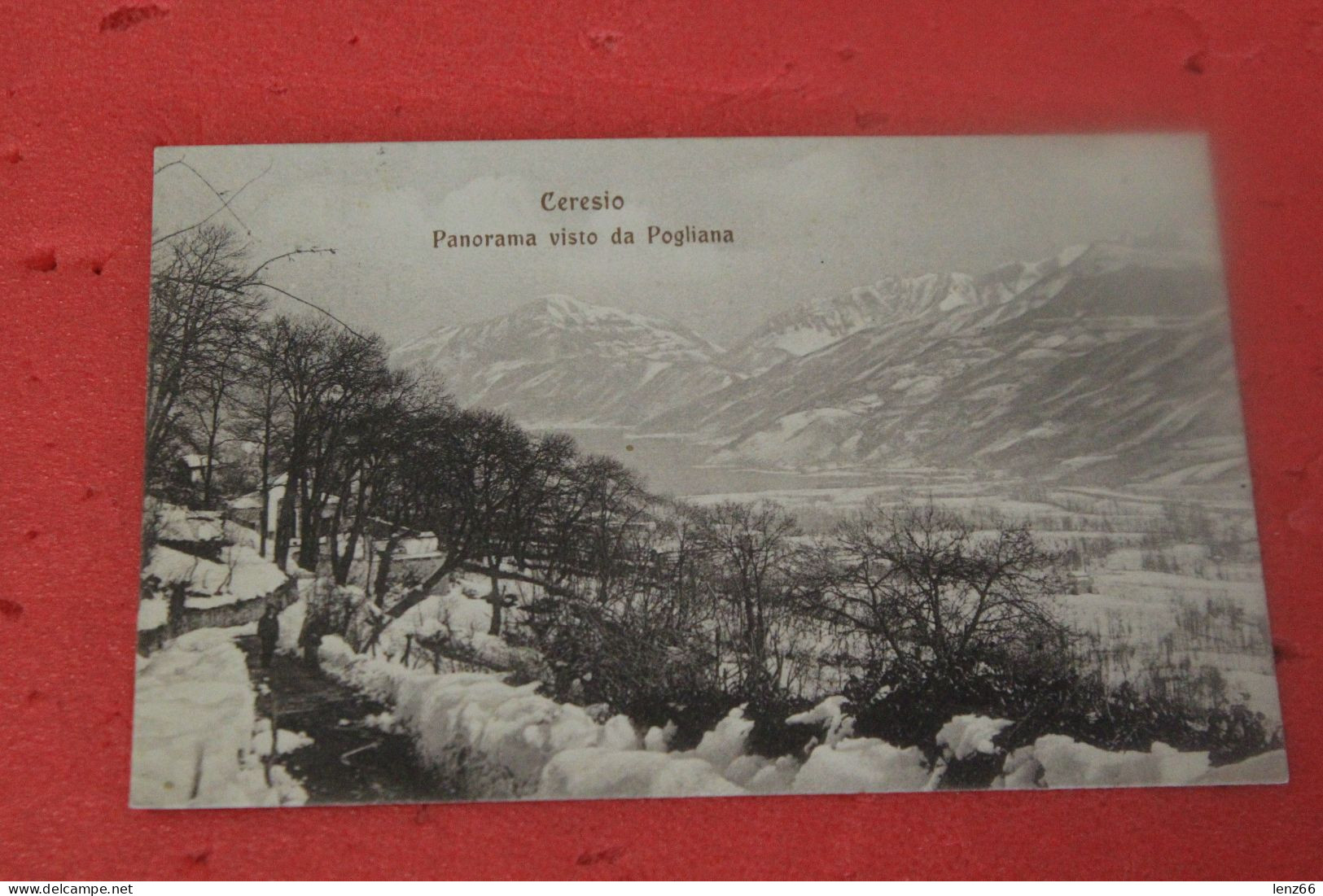 Varese Ceresio Visto Da Pogliana In Inverno 1910 Ed. Bisuschio - Varese