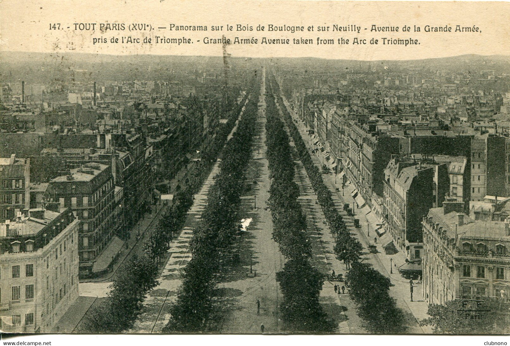CPA  -  PARIS - PANORAMA SUR LE BOIS DE BOULOGNE ET SUR NEUILLY (1923) - Multi-vues, Vues Panoramiques