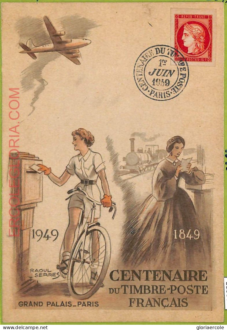 Ad3333 - FRANCE - Postal History - MAXIMUM CARD - Centenaire Du Timbre 1849-1949 - Andere & Zonder Classificatie