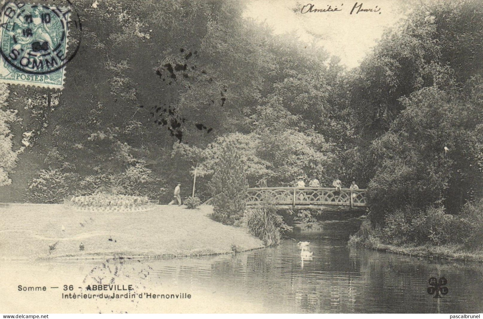 ABBEVILLE - INTERIEUR DU JARDIN D'HERNONVILLE - Abbeville