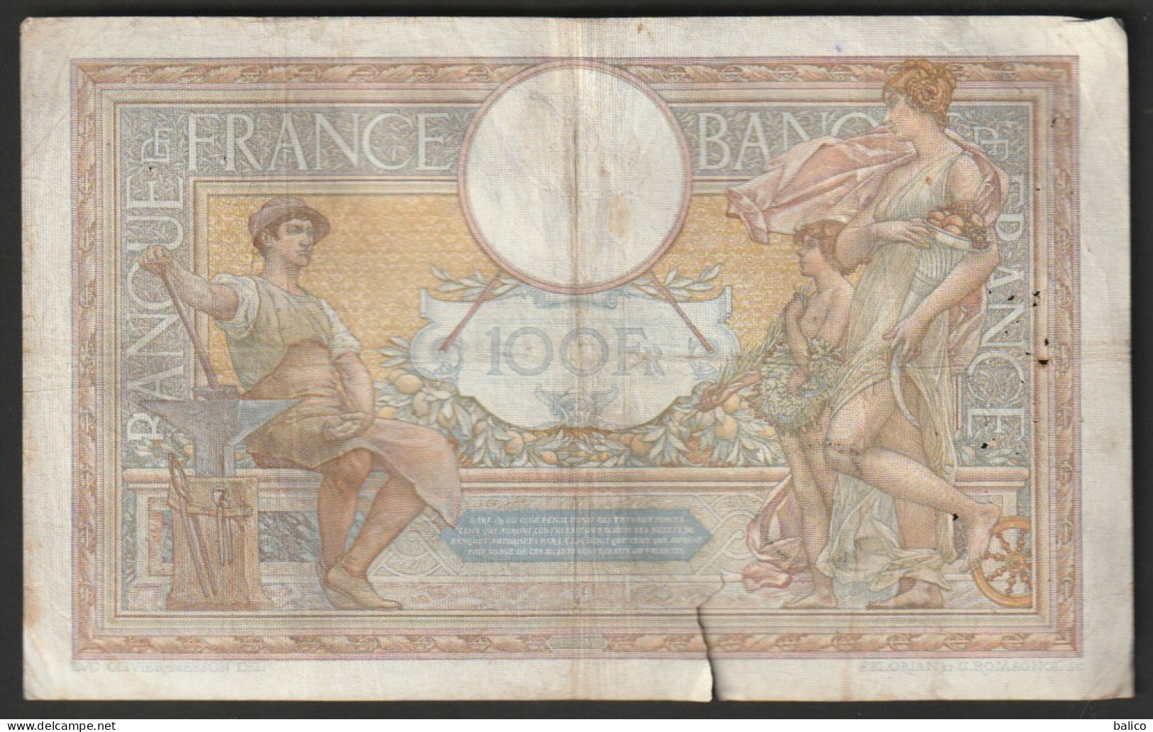 Billet 100 Francs Luc Olivier Merson - 2-6-1938 - V.59479 -  708  ( Une Coupure ) - 100 F 1908-1939 ''Luc Olivier Merson''