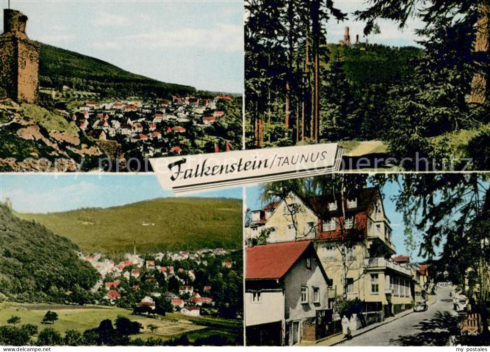 73671298 Falkenstein Taunus Panorama Burg Dorfstrasse Falkenstein Taunus - Koenigstein