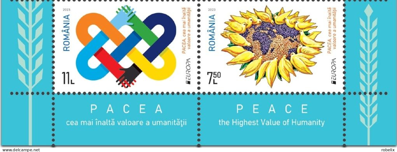 ROMANIA  2023  EUROPA CEPT- PEACE Set Of 2 Stamps  MNH** - 2023