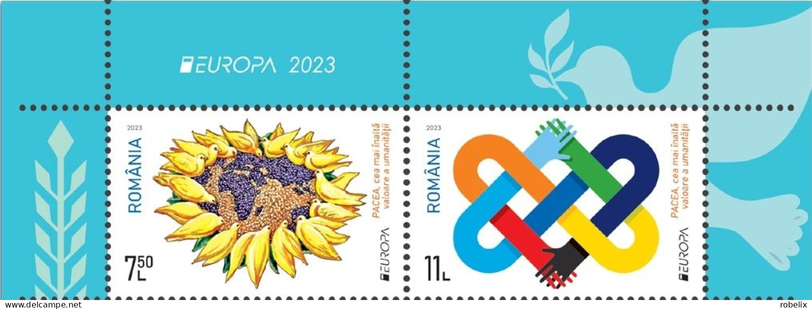 ROMANIA  2023  EUROPA CEPT- PEACE Set Of 2 Stamps  MNH** - 2023