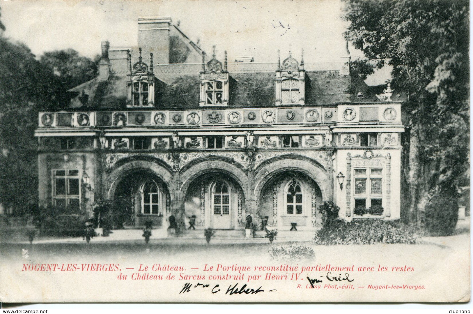 CPA  -  NOGENT SUR OISE - CHATEAU DE NOGENT-LES-VIERGES  (1905) - Nogent Sur Oise