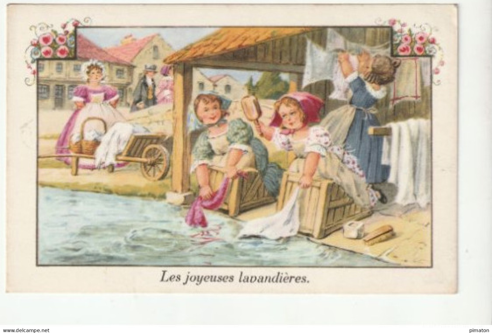 Illustrateur Pauli Ebner : Les Joyeuses Lavandières - Ebner, Pauli