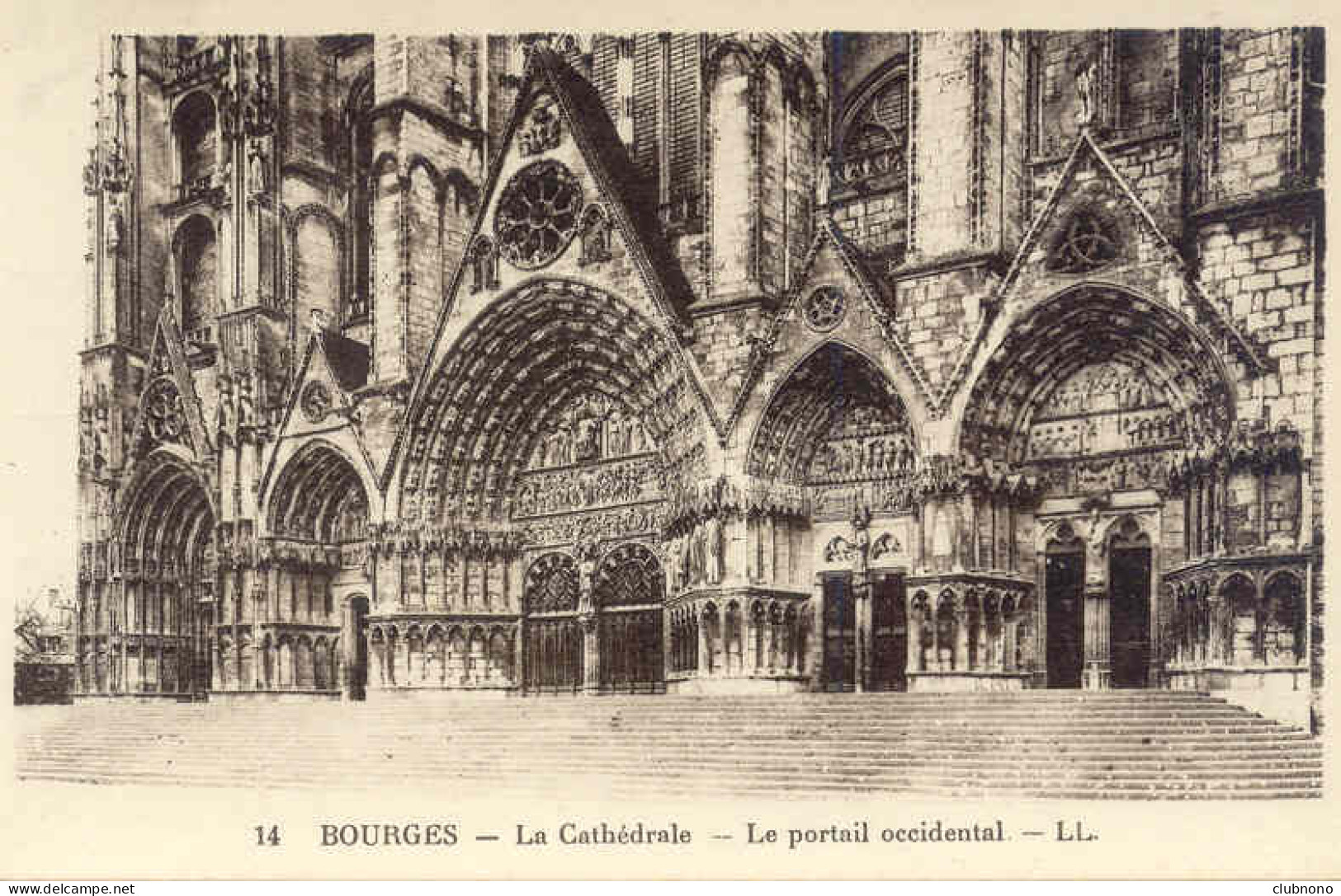 CPA - BOURGES - CATHEDRALE - PORTAIL OCCIDENTAL (PARFAIT ETAT) - Bourges