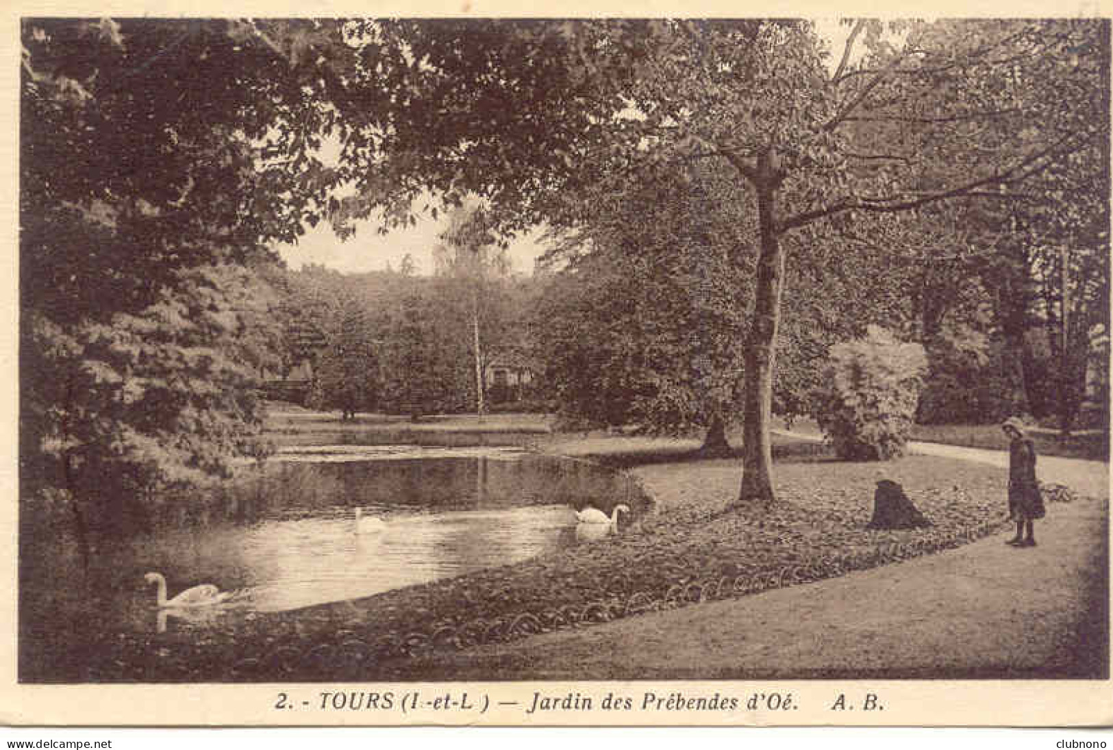 CPA -TOURS - JARDIN DES PREBENDES D'OE( CYGNES) - Tours