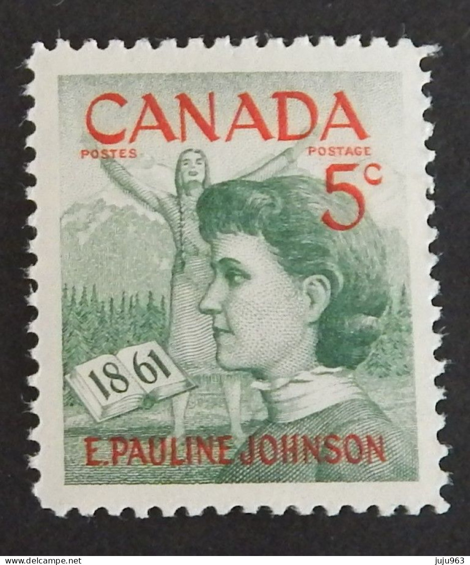 CANADA YT 319 NEUF**MNH " EMILY PAULINE JOHNSON" ANNÉE 1961 - Neufs