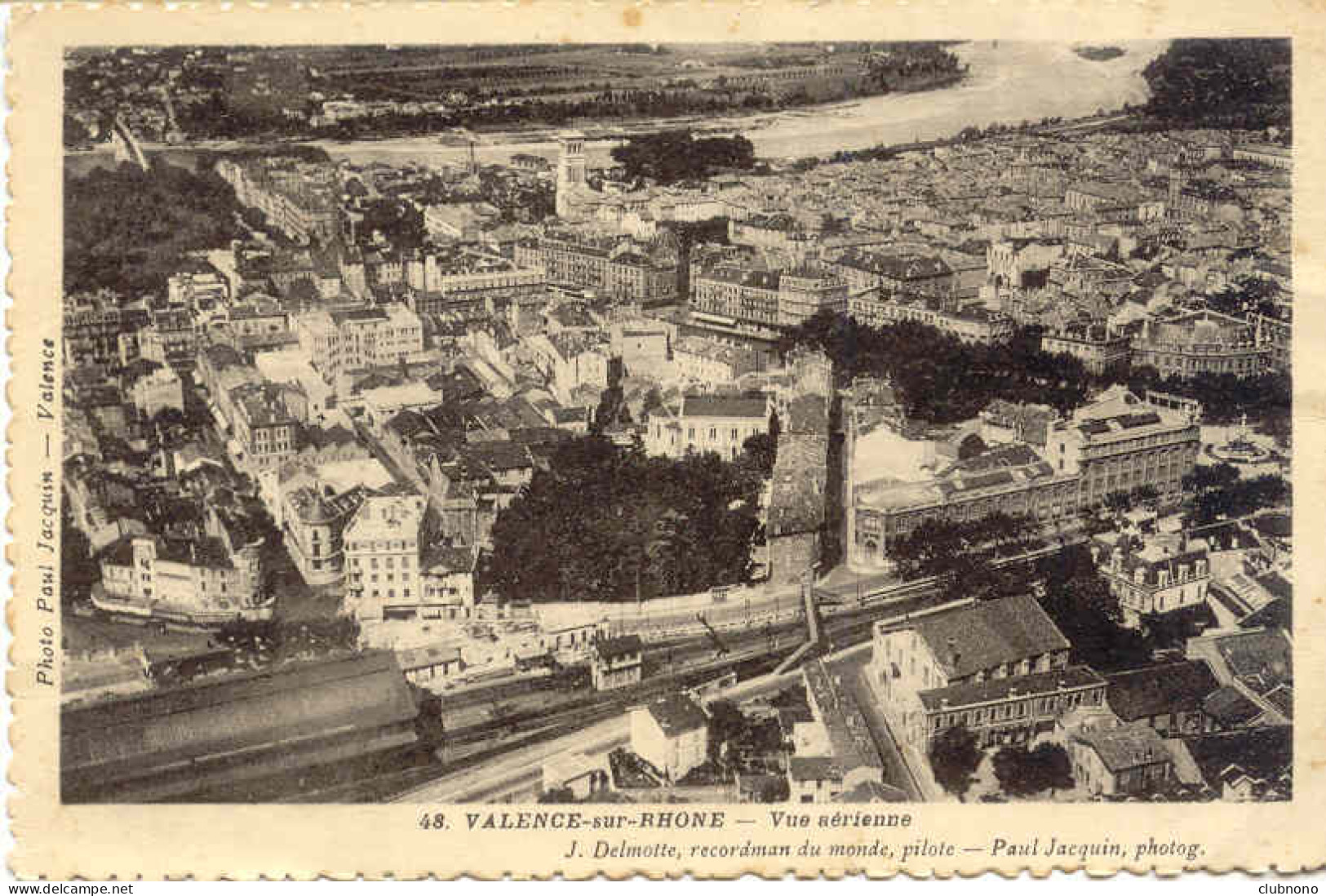 CPA - VALENCE - VUE AERIENNE (J.Delmotte, Pilote) - Valence