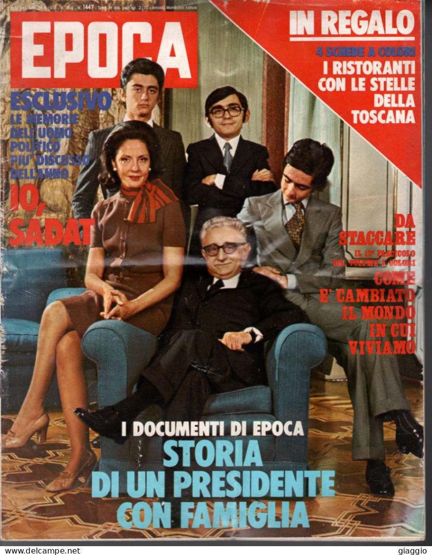 °°° RIVISTA EPOCA N° 1447 DEL 28 GIUGNO 1978 °°° - Sonstige & Ohne Zuordnung