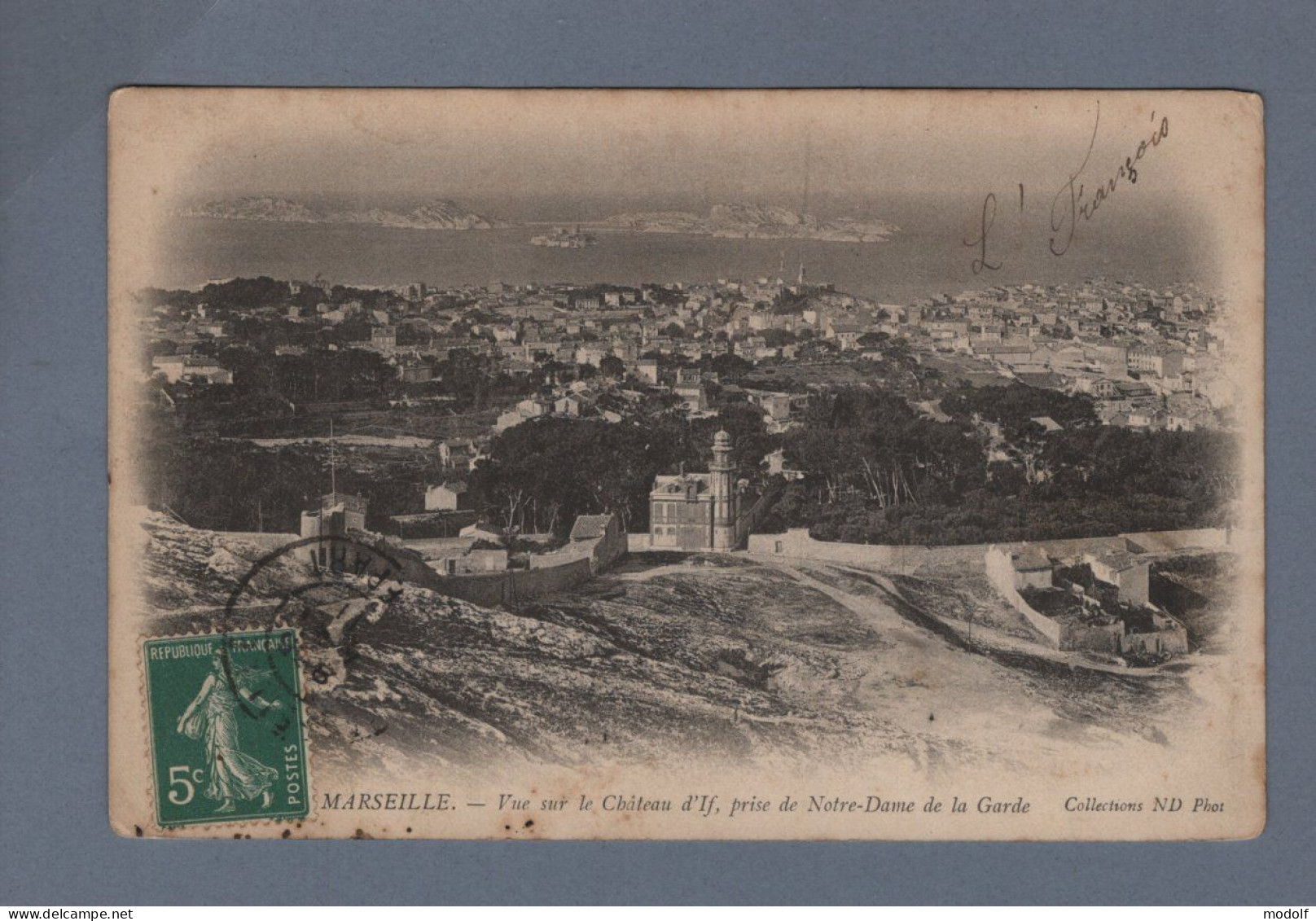 CPA - 13 - Marseille - Vue Sur Le Château D'If, Prise De Notre-Dame De La Garde - Circulée En 1911 - Castillo De If, Archipiélago De Frioul, Islas...