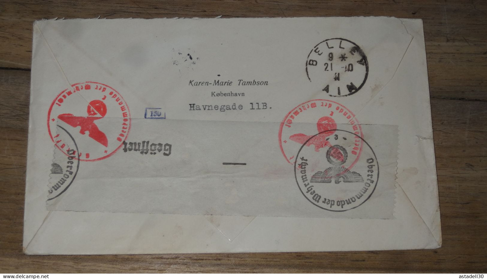 Enveloppe DANMARK, Censored, 1941  ............ Boite1 .............. 240424-248 - Cartas & Documentos