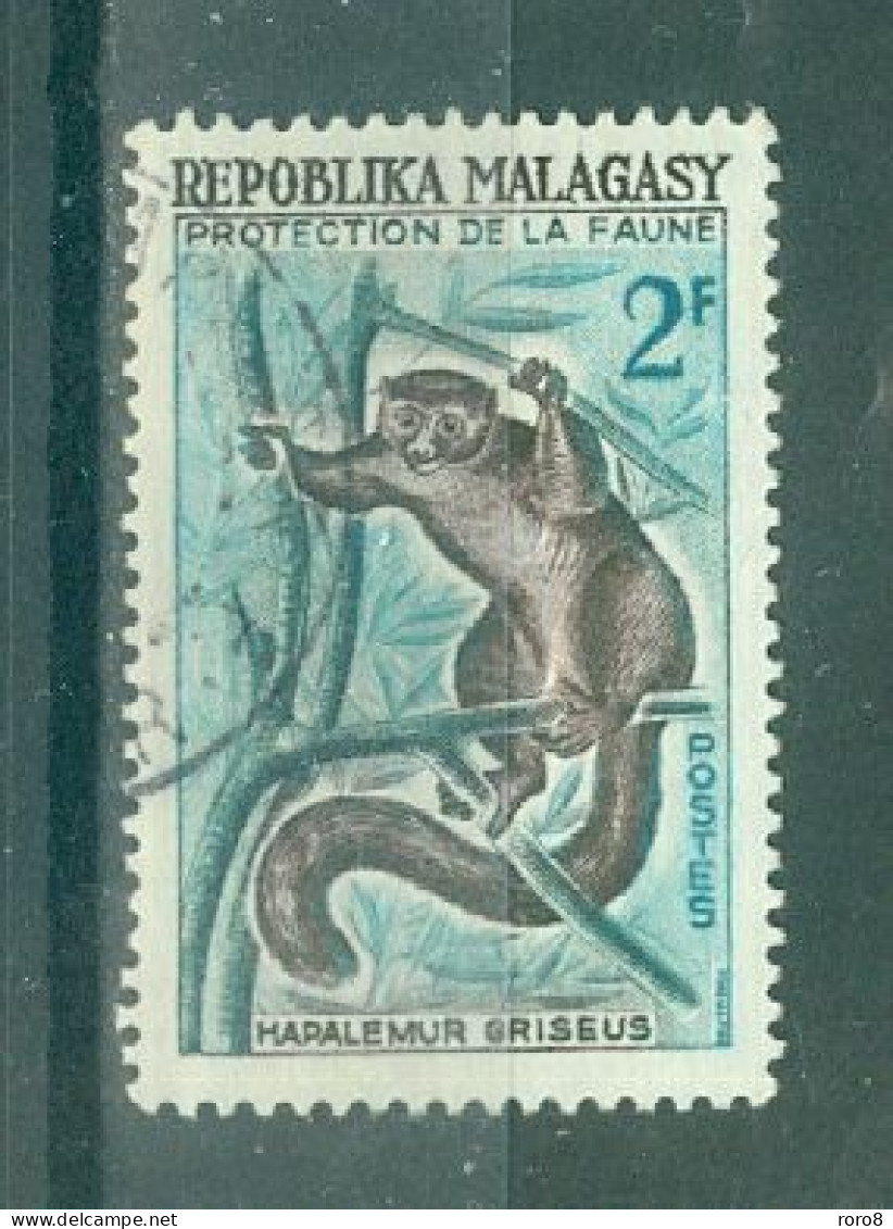 MADAGASCAR - N°357 Oblitéré. Lémuriens. Protection De La Faune. - Monkeys