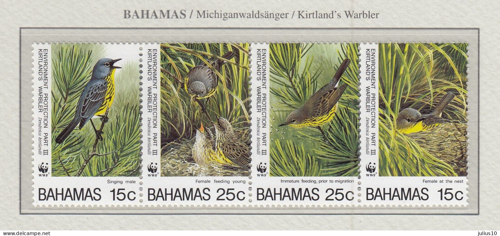 BAHAMAS 1995 WWF Birds Mi Nr. 866-869 MNH(**) Fauna 532 - Otros & Sin Clasificación