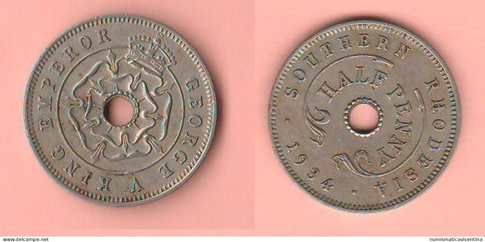 Southern Rhodesia HALF PENNY 1934 George V Rhodesia South British Administration - Colonies