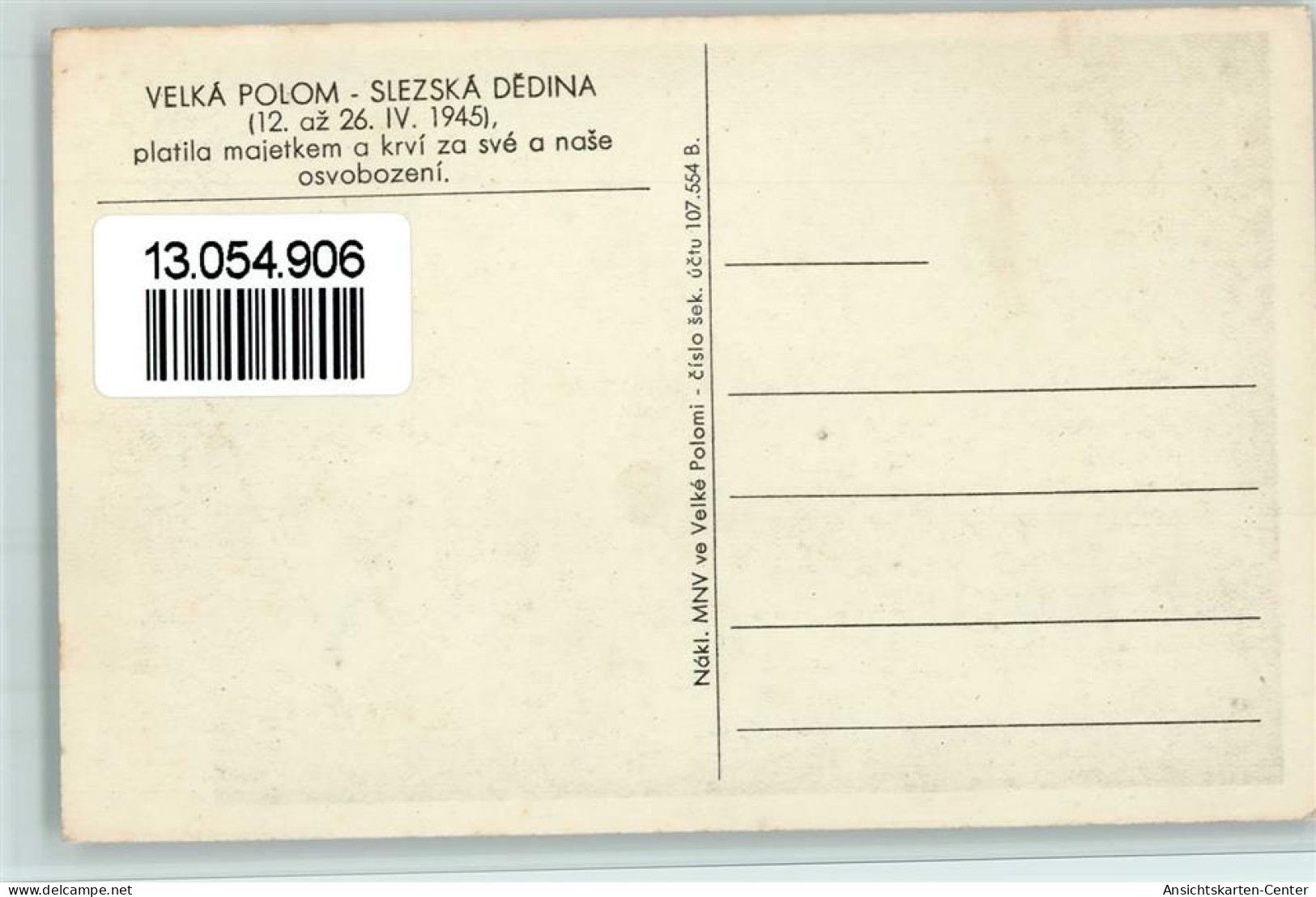 13054906 - Motive / Thematik Tschechien Politik - Velka - Tchéquie
