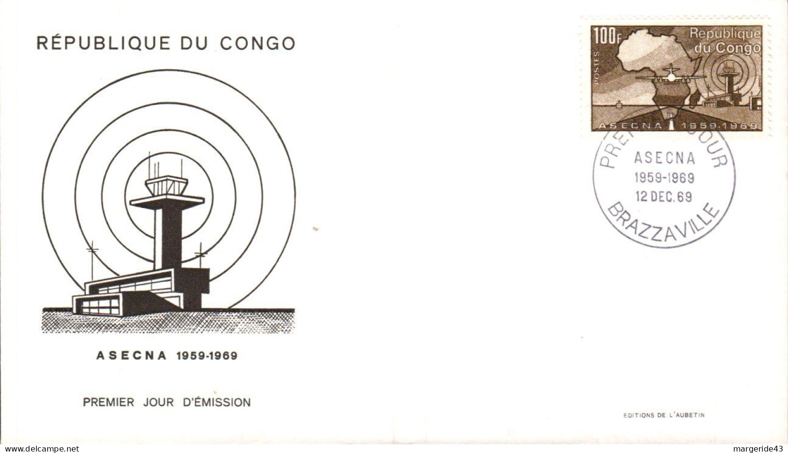 CONGO FDC 1969 ASECNA - FDC