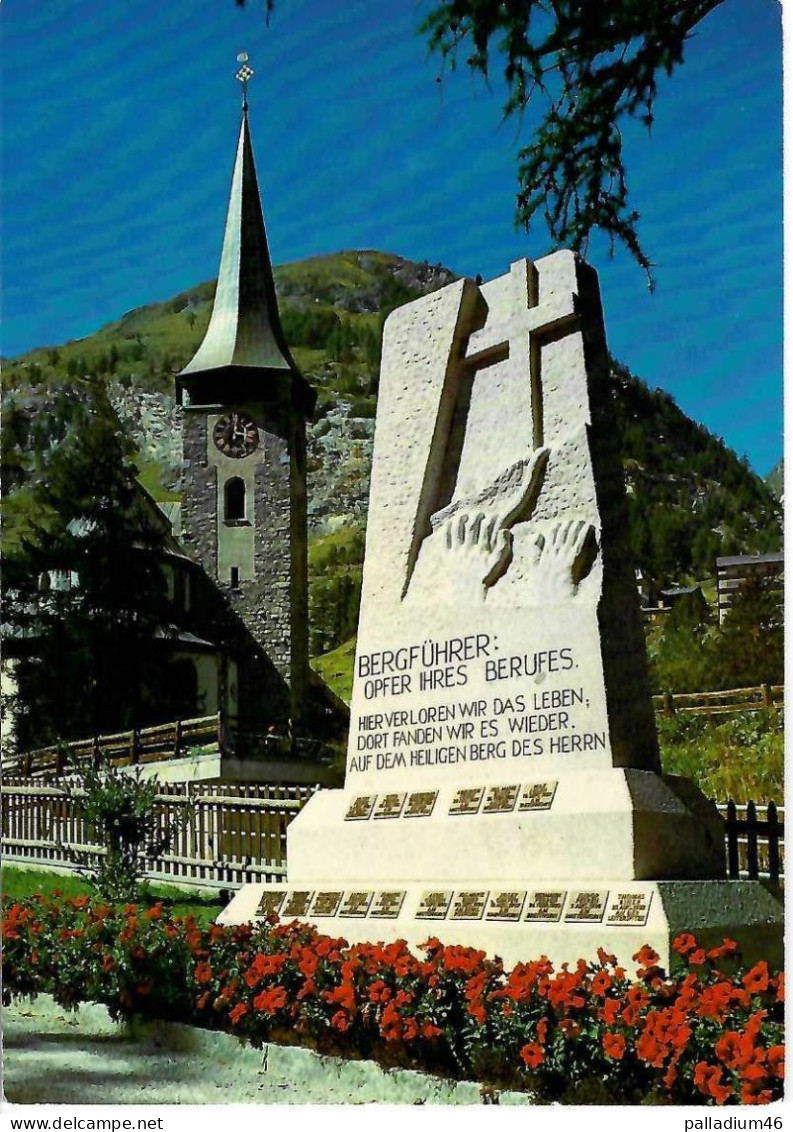 VS ZERMATT - DAS BERGFUHRERDENKMAL - La Statue Des Guides De Montagne - Circulé Le 31.07.1978 - Zermatt