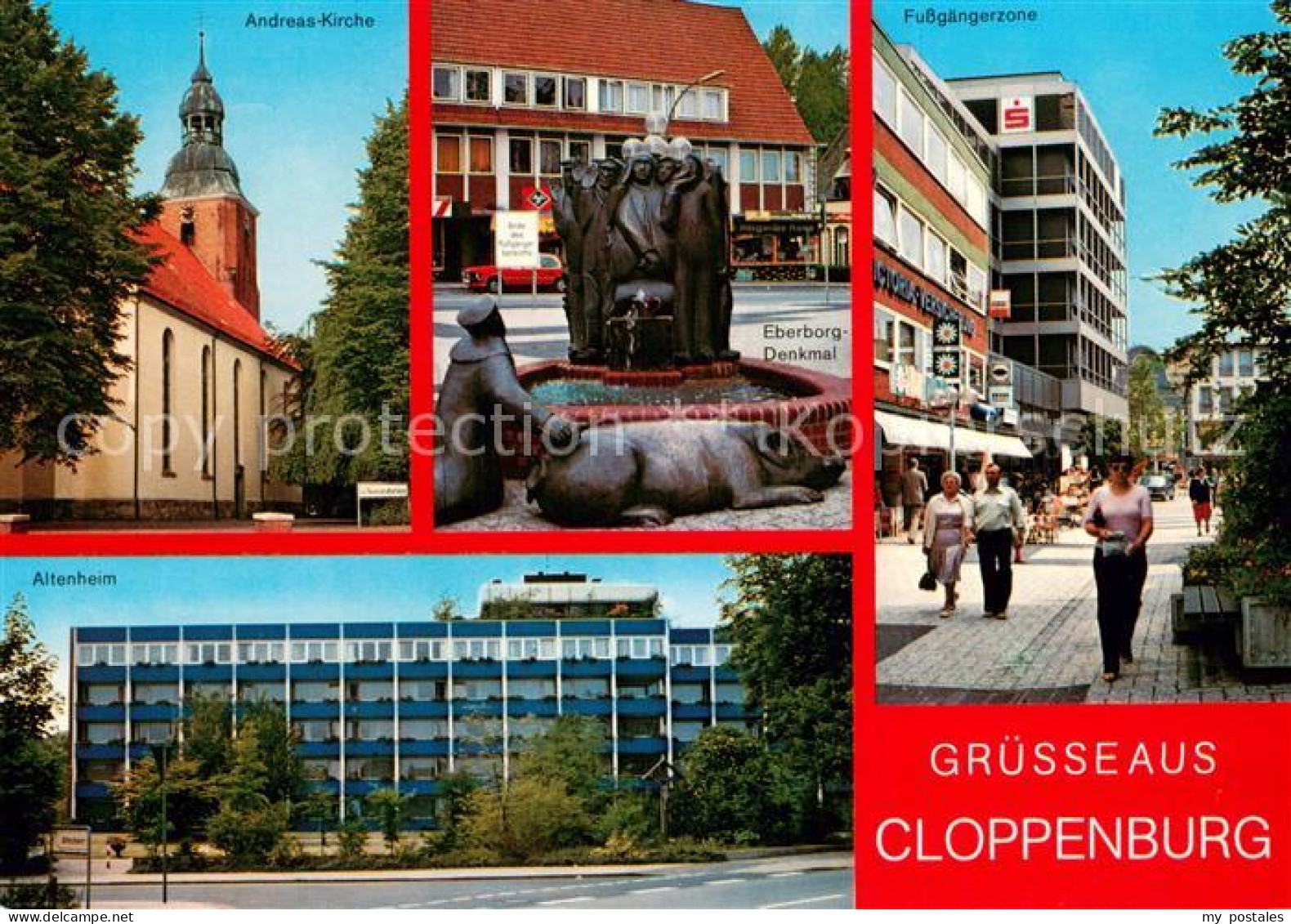 73671186 Cloppenburg Kirche Eberborg-Denkmal Fussgaengerzone Altenheim Cloppenbu - Cloppenburg