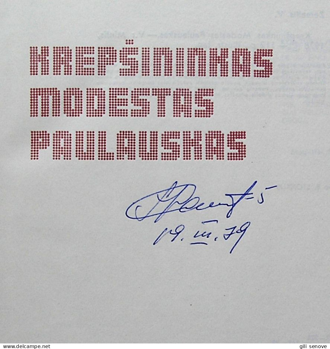 Lithuanian Book / Krepšininkas Modestas Paulauskas Signed, Autographed 1978 - Ontwikkeling