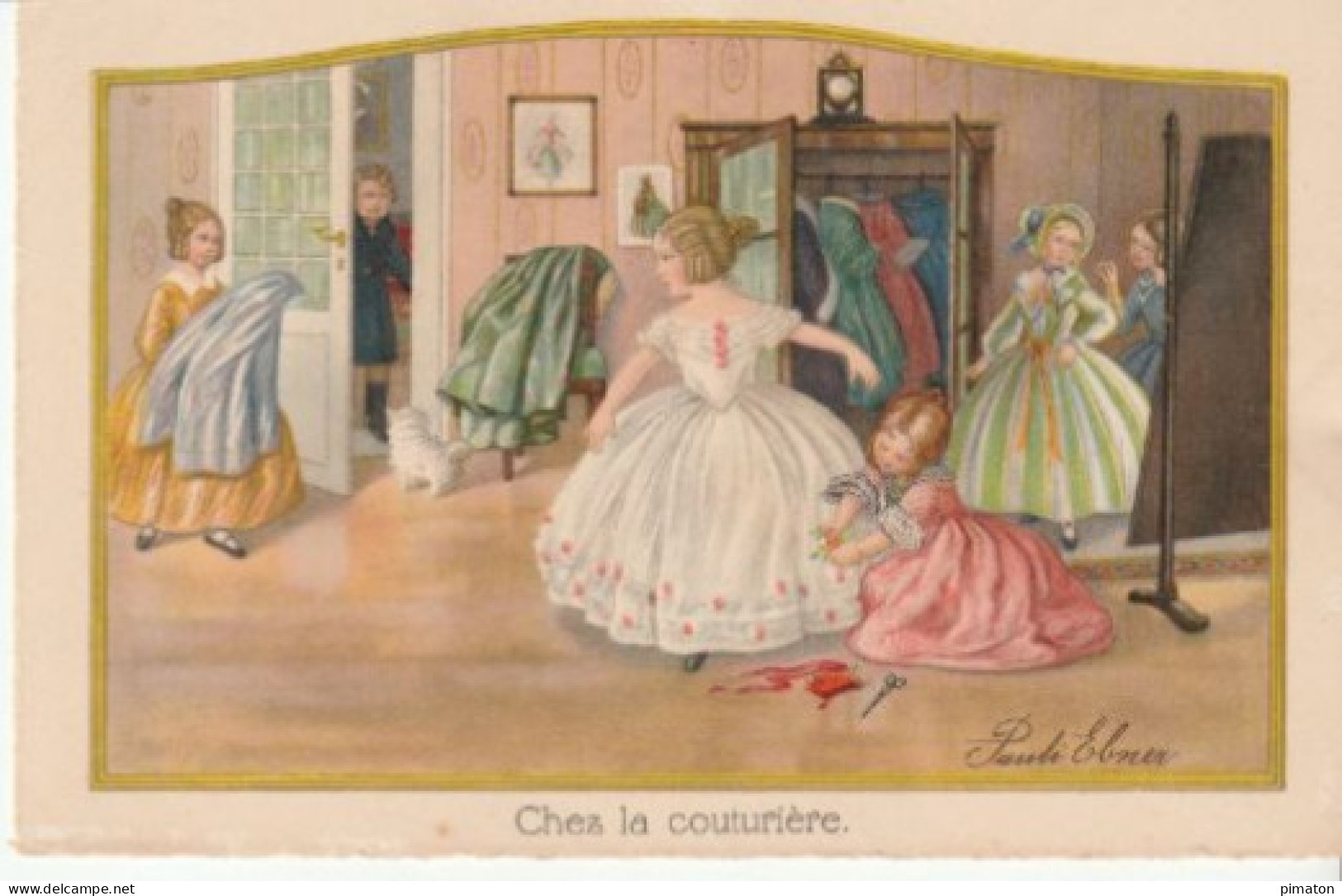 Illustrateur Pauli Ebner :Chez La Couturière - Ebner, Pauli