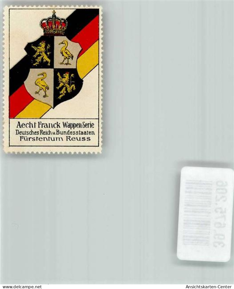 39675206 - Aecht Frank Wappen-Serie Deutsches Reich U. Bundesstaaten Fuerstentum Reuss - Familles Royales